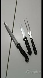 set coltelli e forchettone 