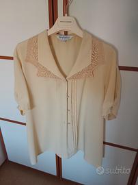 camicia con intarsi 