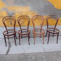 4 sedie in faggio curvato