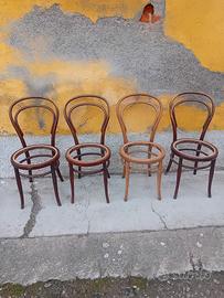 4 sedie in faggio curvato