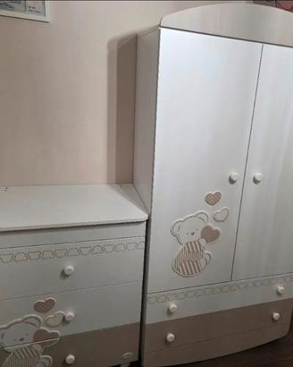 Armadio Cassettiera Lettino Foppapedretti