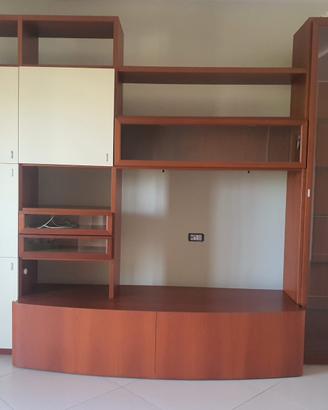 Parete attrezzata PRESOTTO moderna bianca e legno
