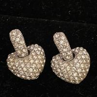 Orecchini a cuore con cristalli