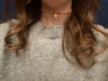 choker rosa con stellina