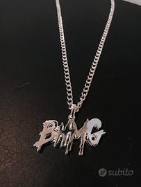 Collana BHMG Sfera Ebbasta Trap colore argento