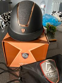 Cappello da equitazione glitter rosa gold