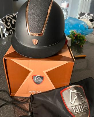 Cappello da equitazione glitter rosa gold