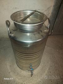 fusto inox per olio 