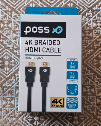 Poss Cavo HDMI 4K BRAIDED 3M