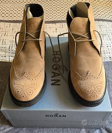 Polacchine Hogan pelle scamosciata beige 46 (11 ½)