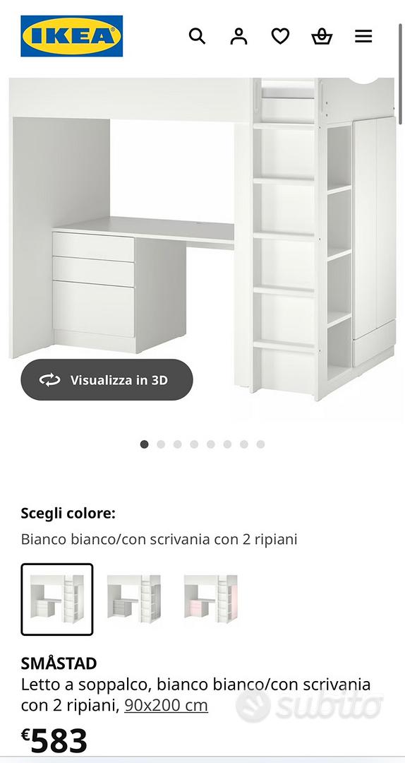 Ikea Smastad Ikea Letto Singolo Soppalco SMÅSTAD Letto A Soppalco