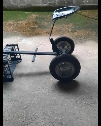carrello x motocoltivatore con seduta 