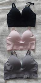 3 reggiseni  nuovi taglia S rosa nero grigio