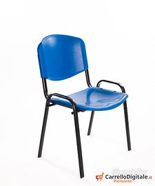 Sedia sala attesa Impilabile in Plastica BLU