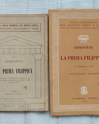 2 Copie "La Prima Filippica" Demostene 1958-1965