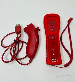 telecomando WII rosso, Nunchuk WII rosso originale