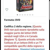 Cofanetto Dvd avengers costato 80 euro