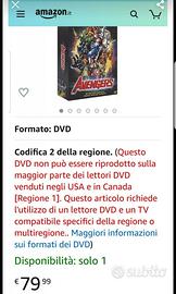 Cofanetto Dvd avengers costato 80 euro