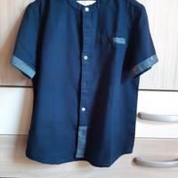 Camicia maniche corte blu bambino Piazza Italia 