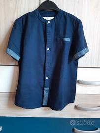 Camicia maniche corte blu bambino Piazza Italia 