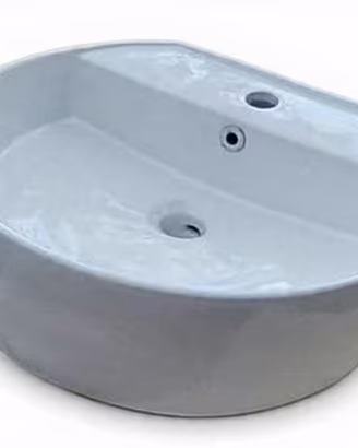 Lavabo Ovale Bianco 47x42cm