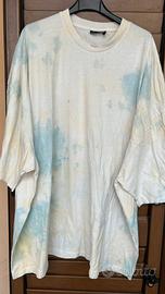 T-shirt ASOS tie-dye bianca/azzurra XXL