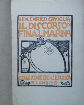 il discorso di Finalmarina ed. L'Eroica 1919