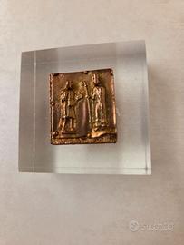 Formella arg 25° Anniv. Ass. Francofona di Verona.