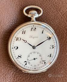 Longines orologio da tasca cassa in argento.