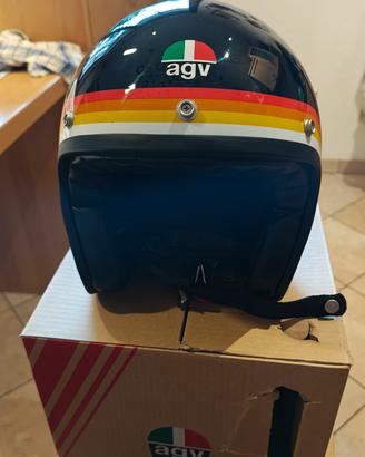Casco Agv  jet  X70  Riviera Blue/Rainbow Tg. MS