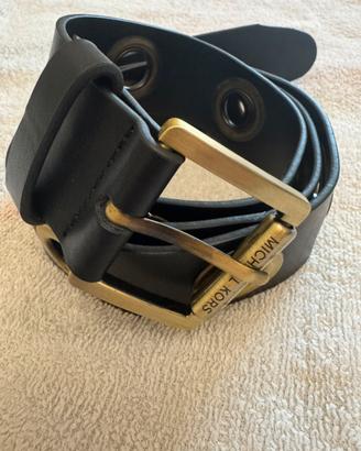 Cintura in pelle nera “Michael Kors”