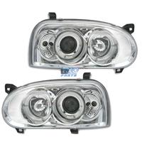 FARI VOLKSWAGEN VW GOLF 3 ANGEL EYES CROMATI FONDO