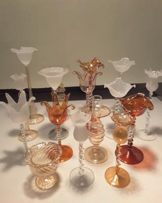 Bicchieri da collezione vetro soffiato