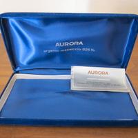 Custodia originale per penna AURORA argento