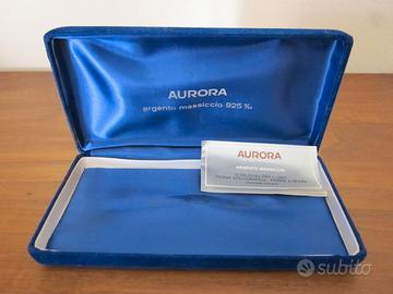 Custodia originale per penna AURORA argento
