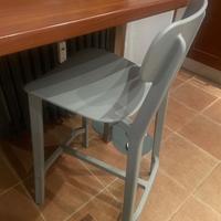 Sgabello grigio in polipropilene