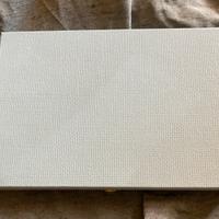 Vassoio in Acciaio con Bordo Dorato