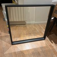 NISSEDAL Specchio, nero, 65x65 cm