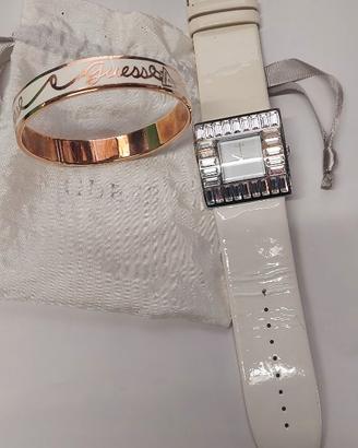 Set  donna guess ,orologio più bracciale ,original