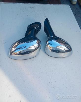 Coppia specchietti cromati fiat 500