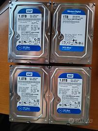 4 x hard disk western Digital da 1 TB sata