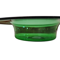 Centrotavola vintage anni 70 in vetro verde