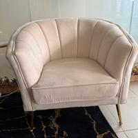 Poltrona velluto migani home