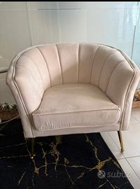 Poltrona velluto migani home