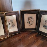 Quadri in radica di noce 4 stagioni