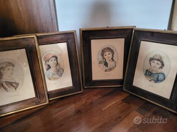 Quadri in radica di noce 4 stagioni