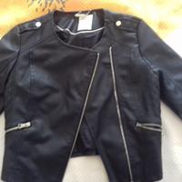 Giubottino in pelle blu alcott