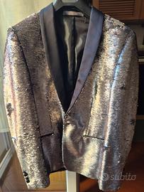 Blazer Giacca uomo Paillettes Argento Zara Man  50