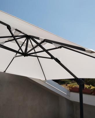 Ombrellone 3x4 mt palo laterale nuovo - tex bianco