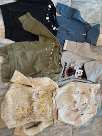 6 maglioni felpa bambina